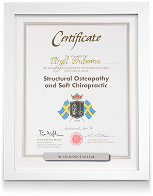 Certificat Structural Osteopathy and Soft Chiropractic